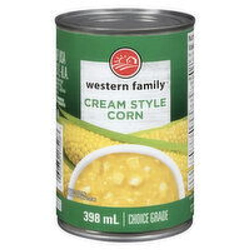 Western Family - Cream Style Corn, 398 Millilitre