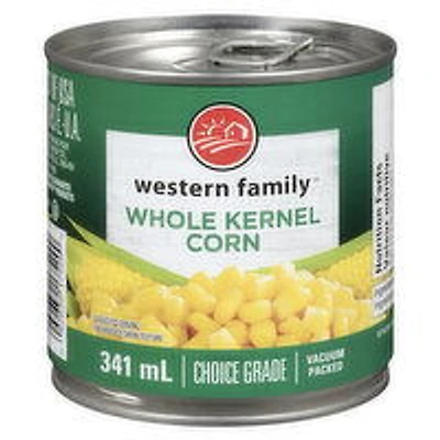 Western Family - Whole Kernel Corn, 341 Millilitre