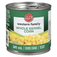 Western Family - Whole Kernel Corn, 341 Millilitre