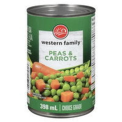 Western Family - Peas & Carrots, 398 Millilitre