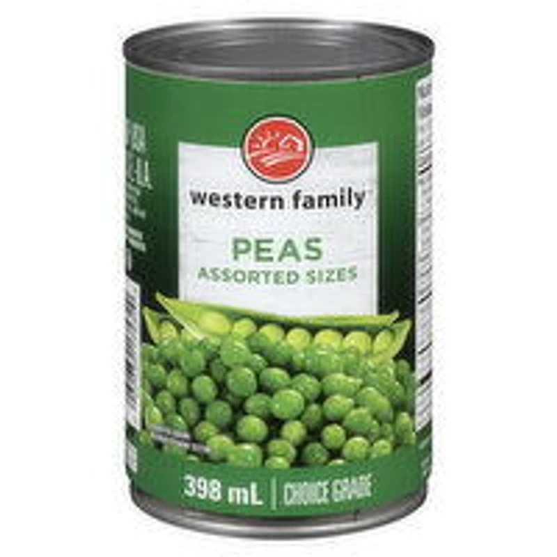 Western Family - Assorted Peas, 398 Millilitre