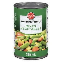 Western Family - Mixed Vegetables, 398 Millilitre