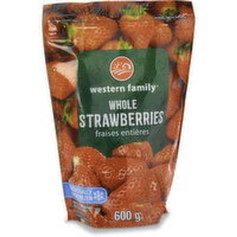 Western Family - Whole Strawberries, 600 Gram