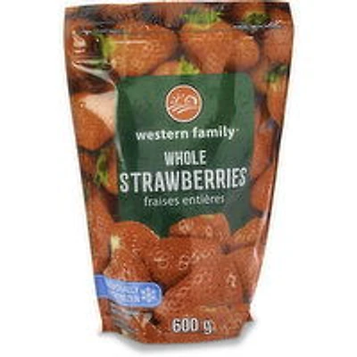 Western Family - Whole Strawberries, 600 Gram