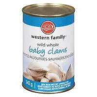 Western Family - Wild Whole Baby Clams, 142 Gram