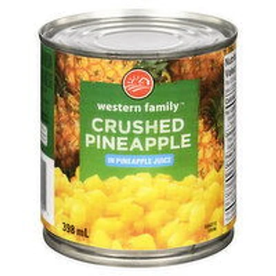 Western Family - Crushed Pineapple, 398 Millilitre