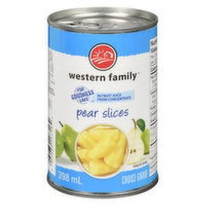 Western Family - Pear Slices in Fruit Juice, 398 Millilitre