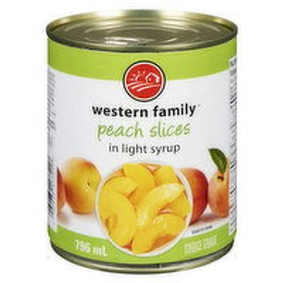Western Family - Peach Slices in Light Syrup, 796 Millilitre