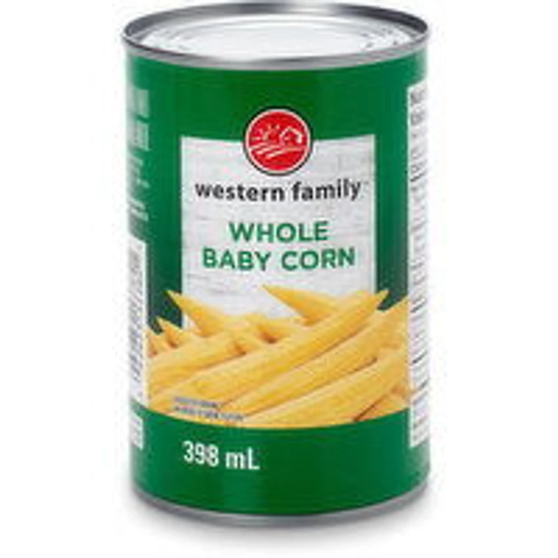 Western Family - Whole Baby Corn, 398 Millilitre