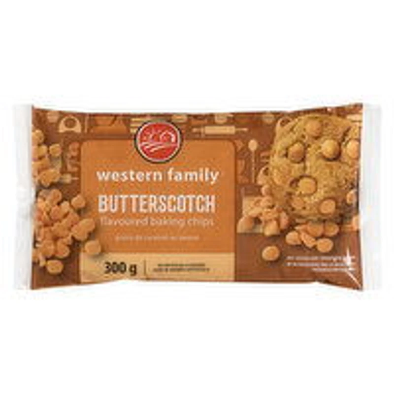 Western Family - Baking Chips - Butterscotch, 300 Gram
