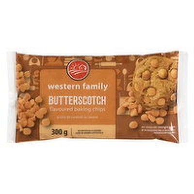 Western Family - Baking Chips - Butterscotch, 300 Gram