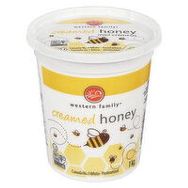 Western Family - Creamed Pasteurized Honey, 1 Kilogram
