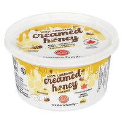 Western Family - 100% Canadian Creamed Honey, 500 Gram