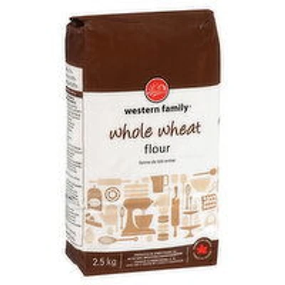Western Family - Whole Wheat Flour, 2.5 Kilogram