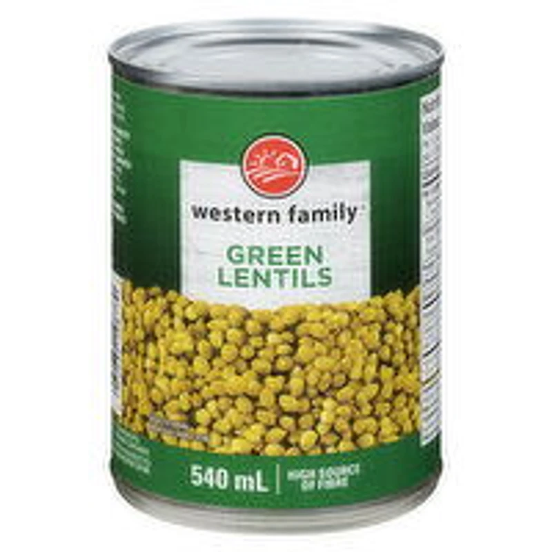Western Family - Lentil Beans, 540 Millilitre