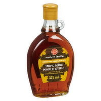Western Family - 100% Pure Maple Syrup Amber, 375 Millilitre