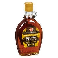Western Family - 100% Pure Maple Syrup Amber, 375 Millilitre