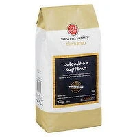 Western Family - Whole Bean Coffee, Colombian Supremo, 900 Gram
