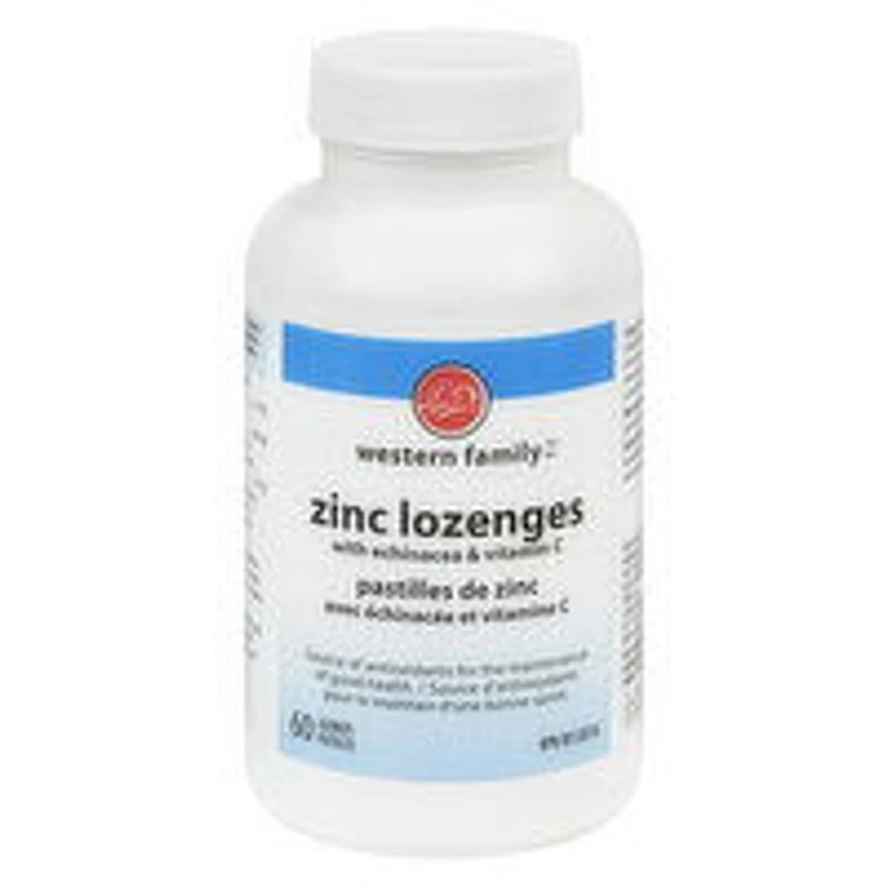 Western Family - Zinc Lozenges, 60 Each