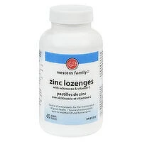 Western Family - Zinc Lozenges, 60 Each