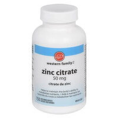 Western Family - Zinc Citrate - Tablets, 150 Each