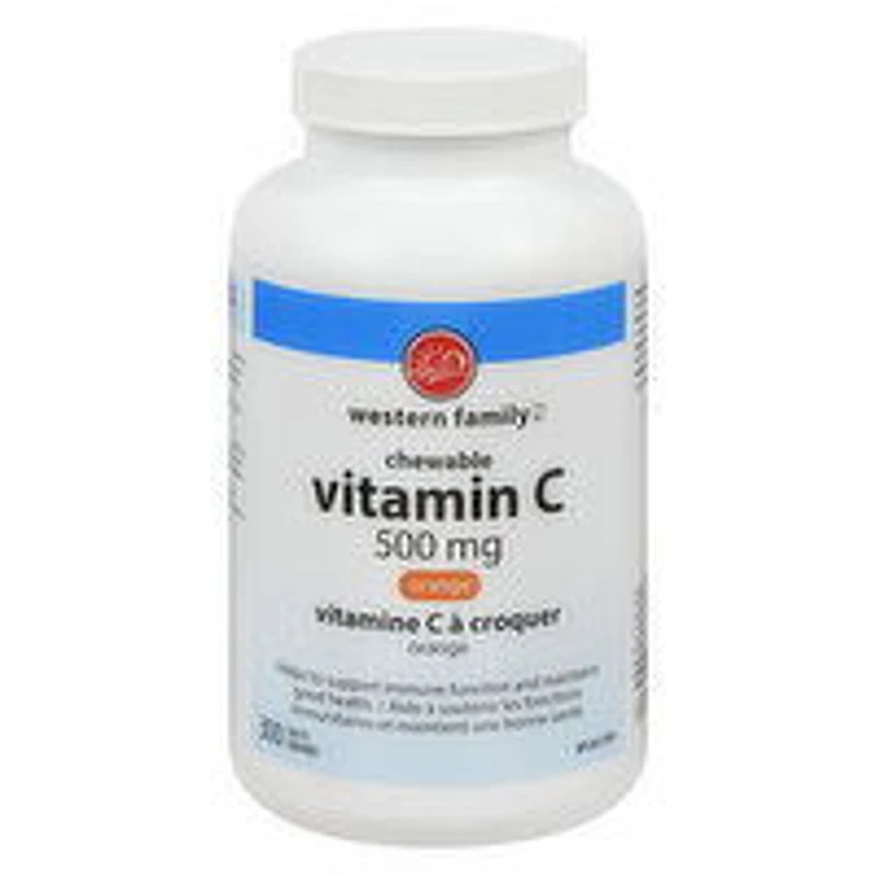 Western Family - Vitamin C Chew Orange, 300 Each