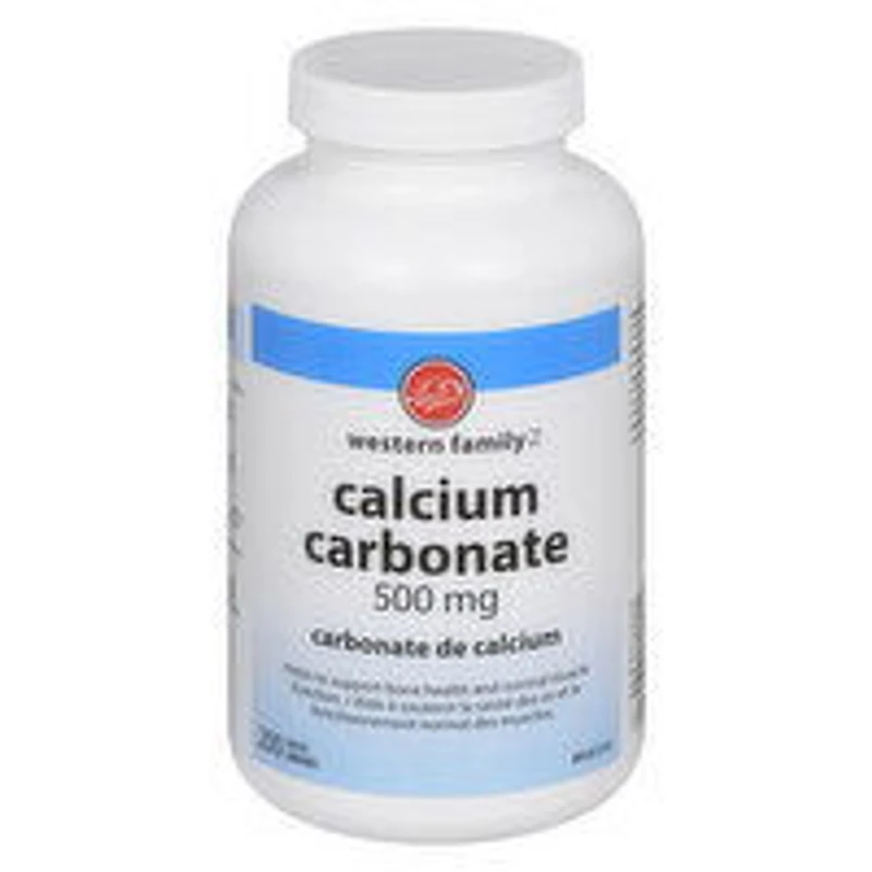 Western Family - Calcium Carbonate 500mg, 200 Each