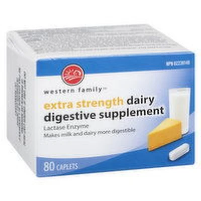 Western Family - Extra Strength Dairy Digestive Suplement, 80 Each