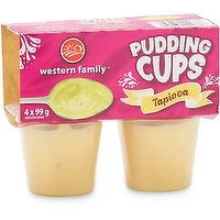 Western Family - Pudding Cups, Tapioca, 4 Each