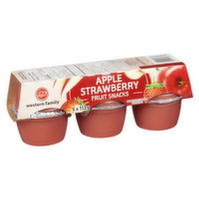 Western Family - Apple Strawberry Fruit Snack Cups, 113 Gram