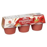 Western Family - Apple Strawberry Fruit Snack Cups, 113 Gram