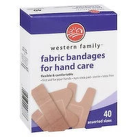 Western Family - WF Fabric Bandages For Hand Care, 40 Each