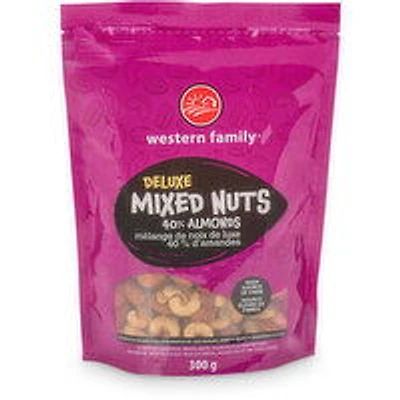 Western Family - Deluxe Mixed Nuts 40% Almonds, 300 Gram