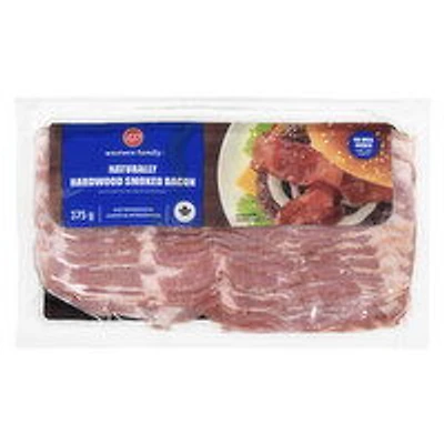 Western Family - Naturally Hardwood Smoked Bacon, Sliced, 375 Gram