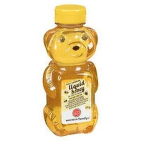 Western Family - 100% Canadian Liquid Honey - Bear, 375 Gram