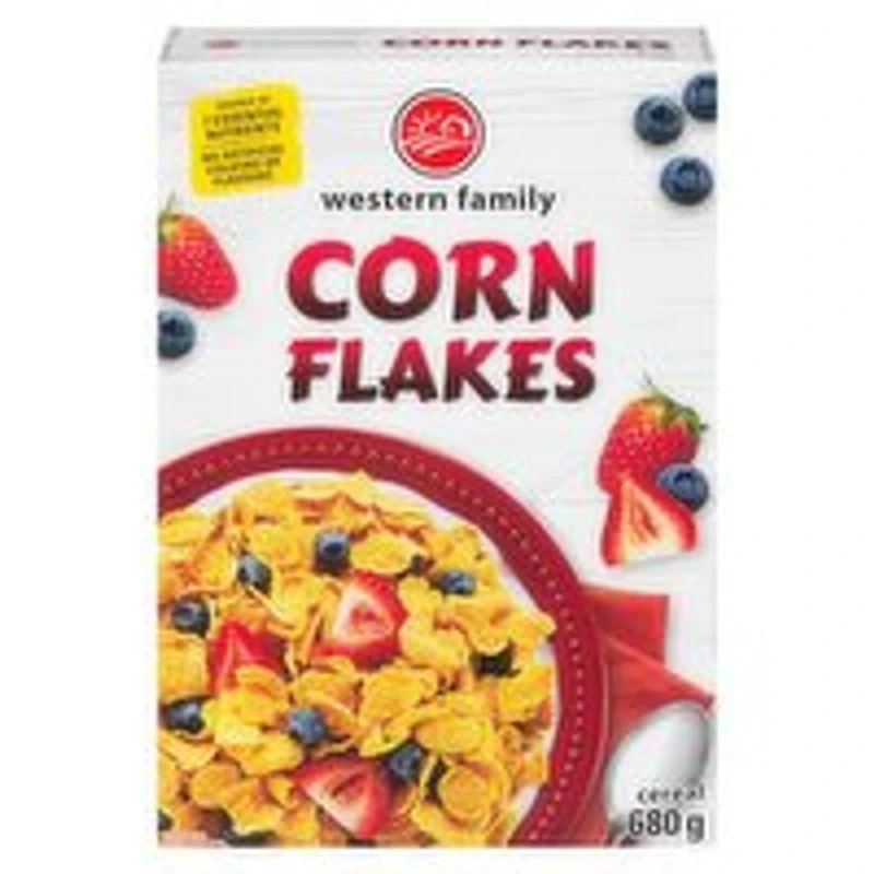 Western Family - Corn Flakes Cereal, 680 Gram