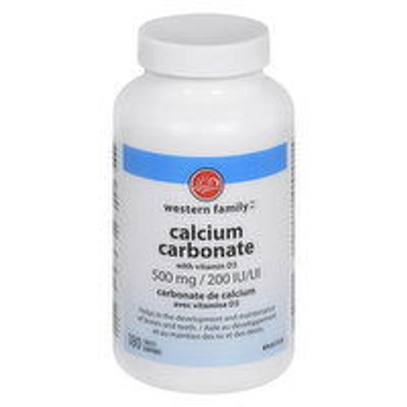 Western Family - Calcium With Vitamin D, 200 Each