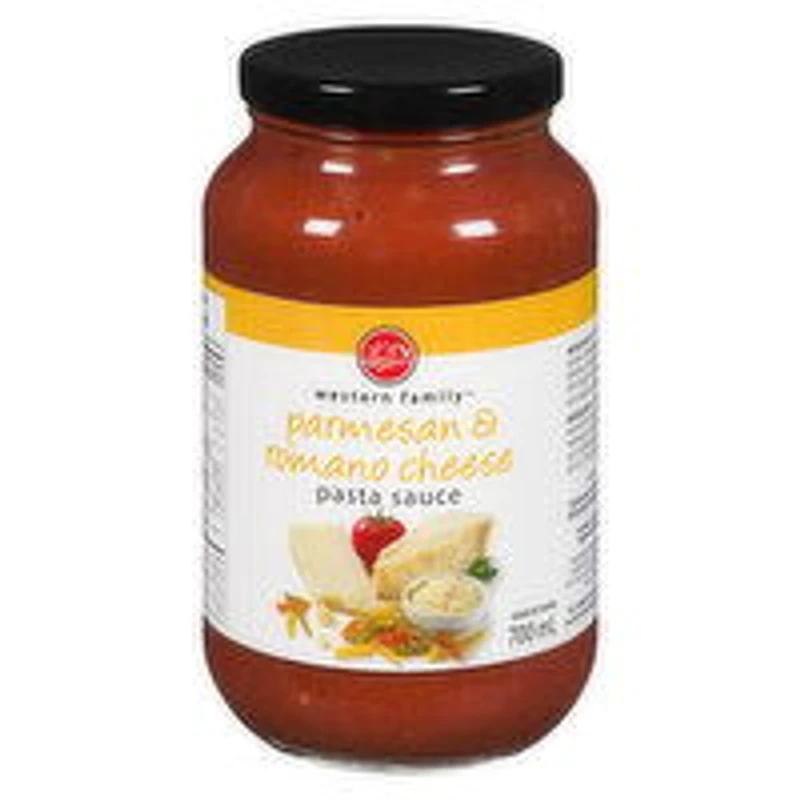 Western Family - Parmesan & Romano Pasta Sauce, 700 Millilitre