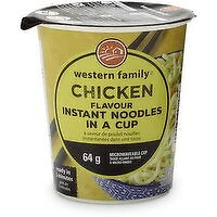 Western Family - Chicken Flavour Instant Noodle Cup, 64 Gram