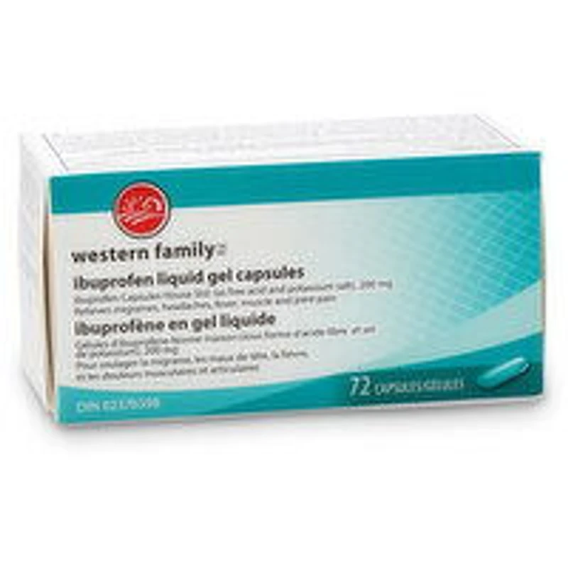 Western Family - WF IBUPROFEN LIQUID GELS CAPSULES, 72 Each