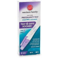 Western Family - WF Rapid Detection Pregnancy Test, 2 Each