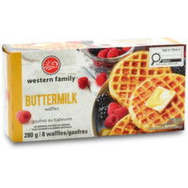 Western Family - Buttermilk Waffles, 8 Each