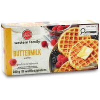 Western Family - Buttermilk Waffles, 8 Each