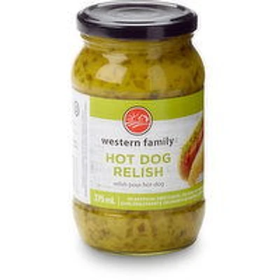 Western Family - Hot Dog Relish, 375 Millilitre
