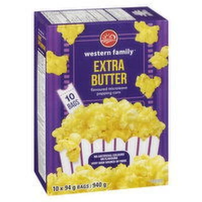 Western Family - Microwave Popcorn Extra Butter, 10 Each