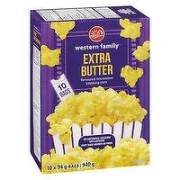 Western Family - Microwave Popcorn Extra Butter, 10 Each