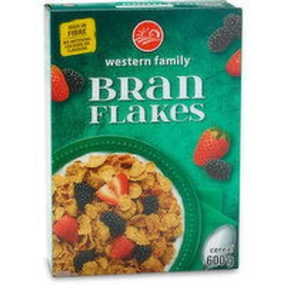 Western Family - Bran Flakes Cereal, 600 Gram