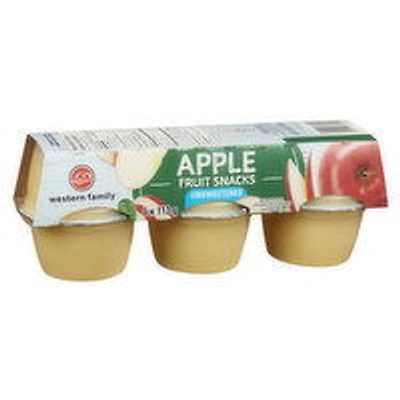 Western Family - Apple Fruit Snack Cups - Unsweetened, 6 Each