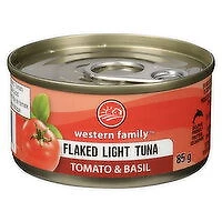Western Family - Flaked Light Tuna Tomato & Basil, 85 Gram