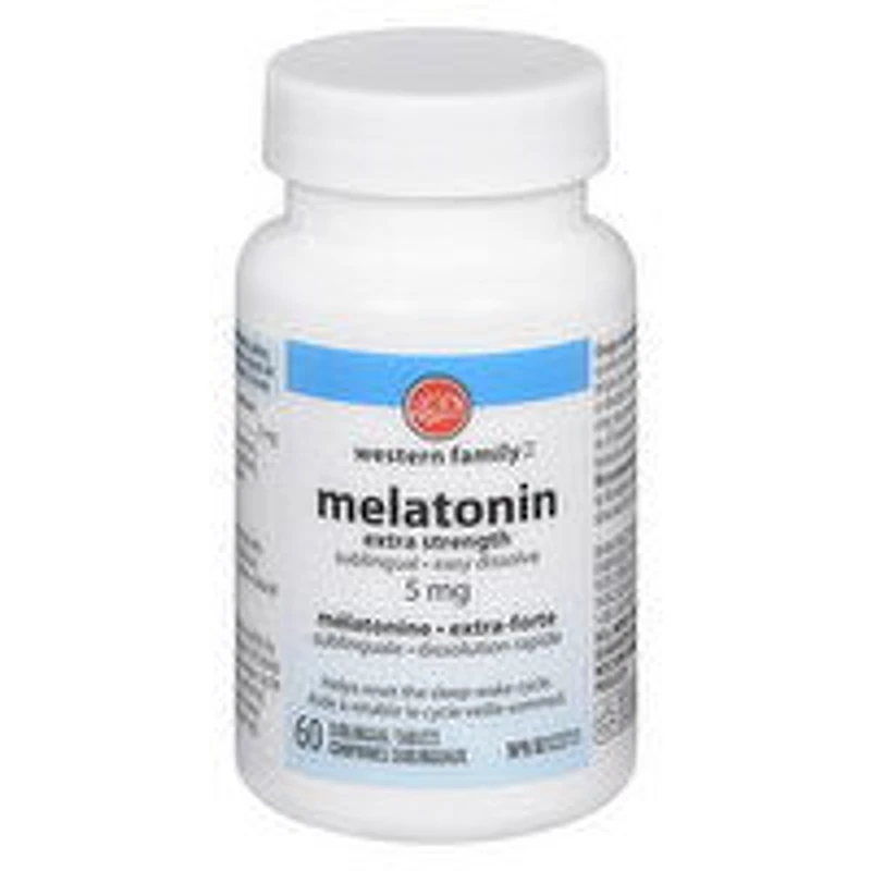 Western Family - Melatonin Extra Strength, 60 Each